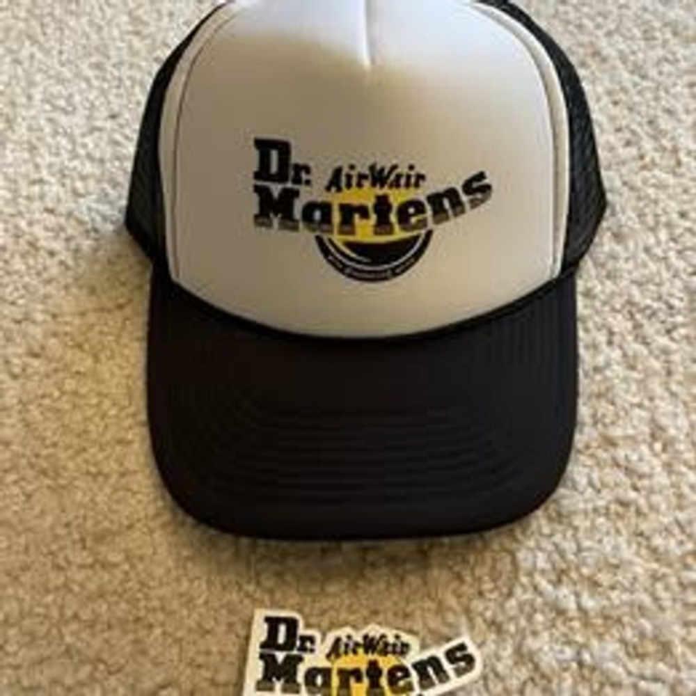 New Dr. Martens AirWair Trucker Snapback Hat & Sticker